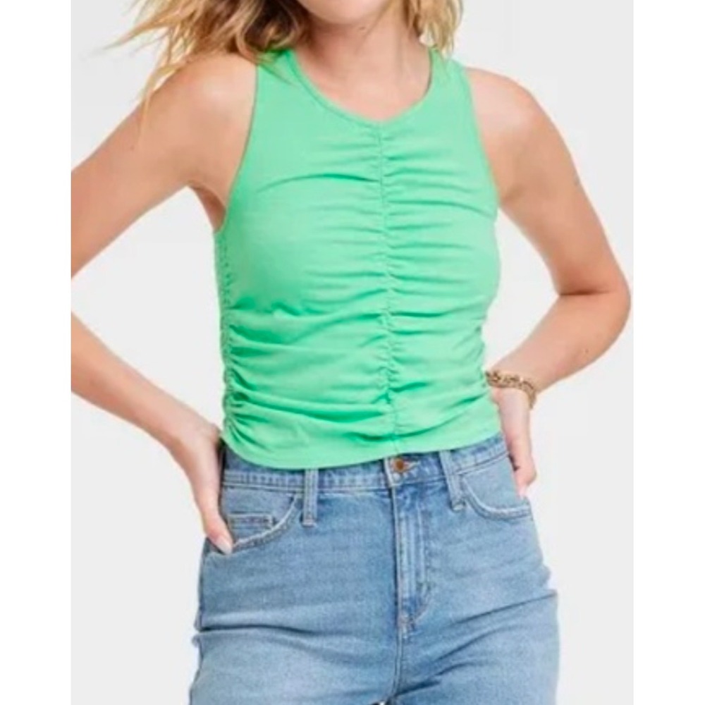 Women's Universal thread scrunch Tank top size XXL green
